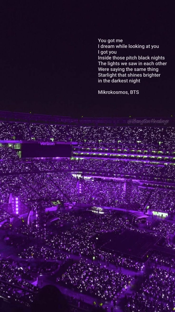 Stadium Full of Purple Lights